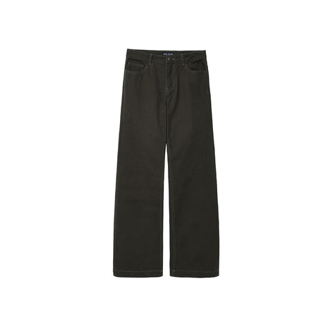 Straight Leg Jeans, Basic Versatile Wide Leg Denim Long Pants, Unisex Streetwear