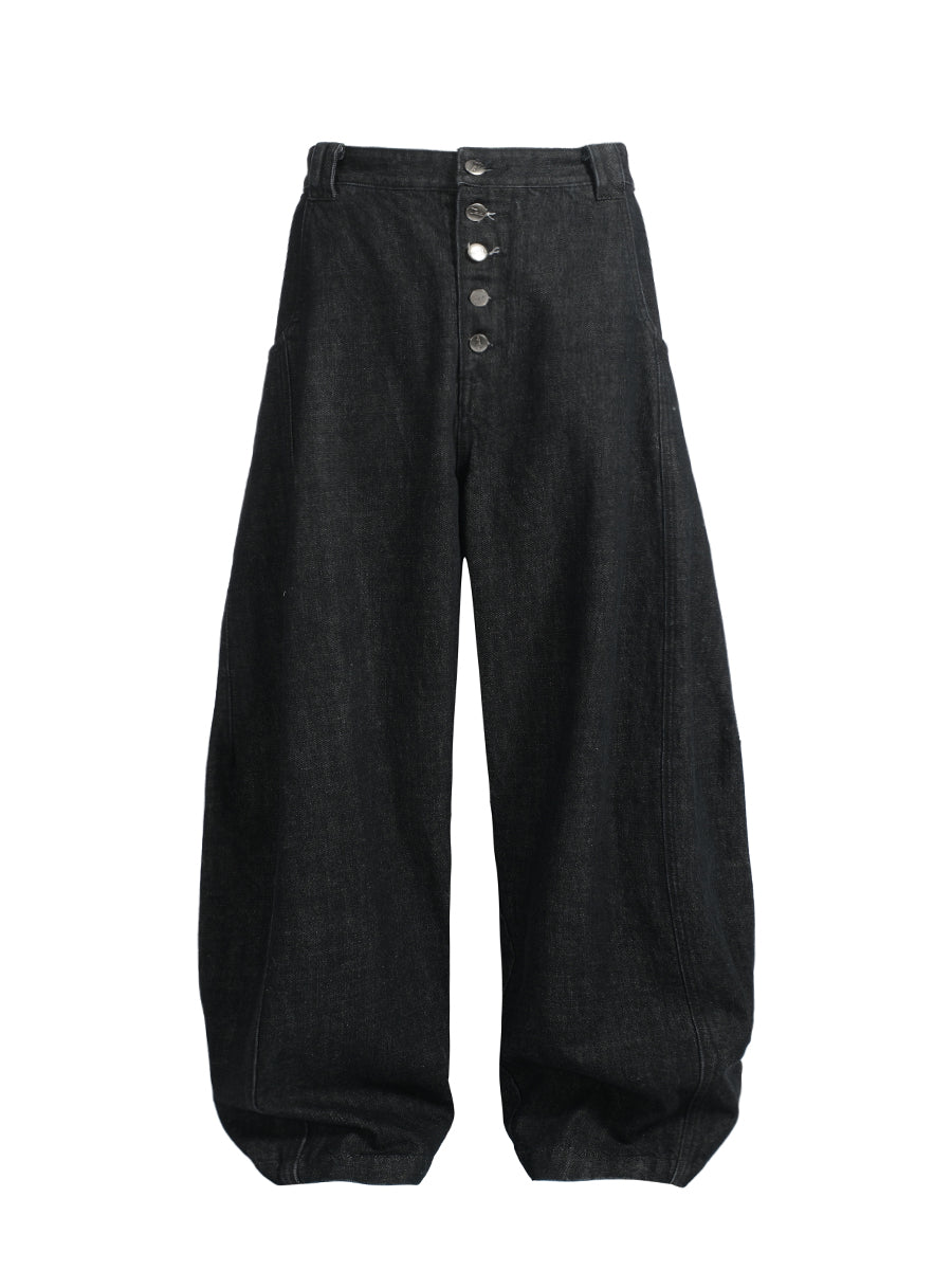 Loewe 25 Colorful Embroidered Scimitar Jeans Blue Cotton 217978