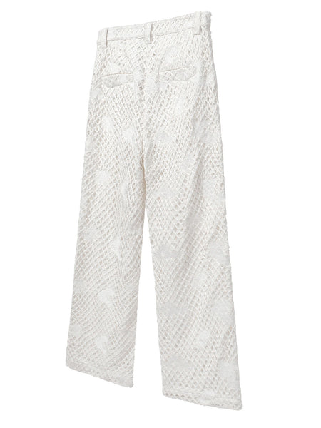 Double Layer Fabric Distressed Ripped Pants