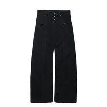 Load image into Gallery viewer, Black jeans, straight and slim versatile trousers
