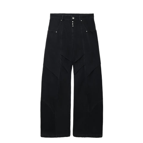 Black jeans, straight and slim versatile trousers