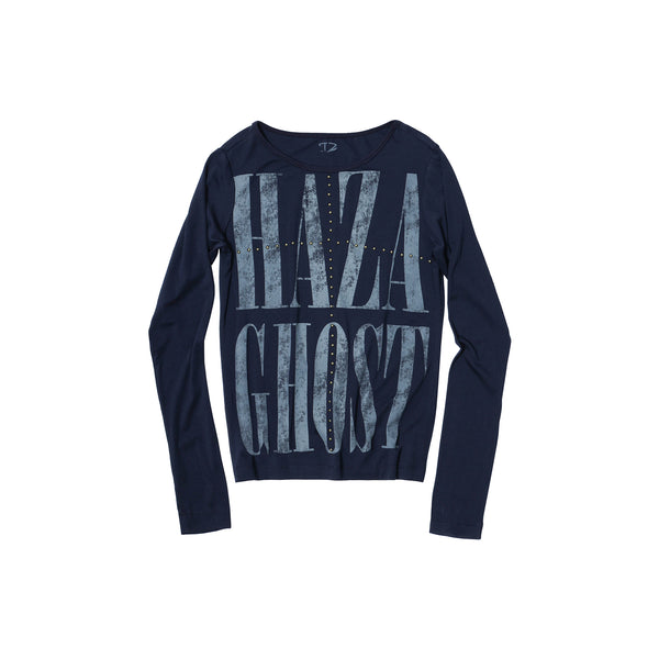 TZ killer Cross Rhinestone Vintage Printed Crew Neck Knit Top, Unisex Long Sleeve Shirt