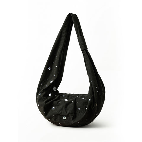 TZKILLER Rhinestone Moon Crossbody Bag Army Green