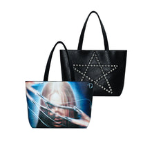 Lade das Bild in den Galerie-Viewer, TZ KILLER Large Capacity Tote Bag, 3D Digital Print Rivet Star Handbag Unisex

