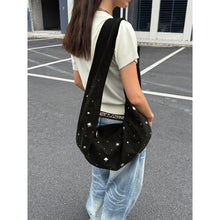 Load image into Gallery viewer, TZKILLER Rhinestone Moon Crossbody Bag Army Green
