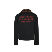 Cargar imagen en el visor de la galería, DetDetachable fur collar • Black vintage long sleeve
