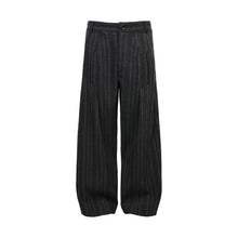Load image into Gallery viewer, Striped pleated wide-leg pants, loose and versatile
