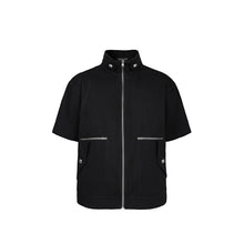 Load image into Gallery viewer, Shirt jacket, zipper cardigan, loose versatile short sleeves
