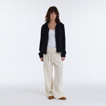 Cargar imagen en el visor de la galería, Collared Knit Shirt, Waist-Cinched Slim Fit Versatile Long Sleeve Knit Cardigan, Unisex Streetwear
