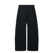 Load image into Gallery viewer, Black jeans, straight and slim versatile trousers
