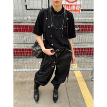 Cargar imagen en el visor de la galería, TZKILLER Unisex Oversized Napoleon Tee Detachable Chain Patchwork Streetwear
