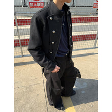 Load image into Gallery viewer, Waffle Blockbuster Jacket Stand Collar Cardigan Coat Men and Women Fall Winter
