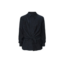 Load image into Gallery viewer, TZKILLER Knotted Layered Shirt | Relaxed Loose Fit Long Sleeve Casual Shirt for Men Women

