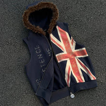 Load image into Gallery viewer, Printed Raw-Edge Hooded Vest
