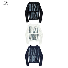 Load image into Gallery viewer, TZ killer Cross Rhinestone Vintage Printed Crew Neck Knit Top, Unisex Long Sleeve Shirt
