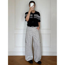 Load image into Gallery viewer, Shirt jacket, zipper cardigan, loose versatile short sleeves
