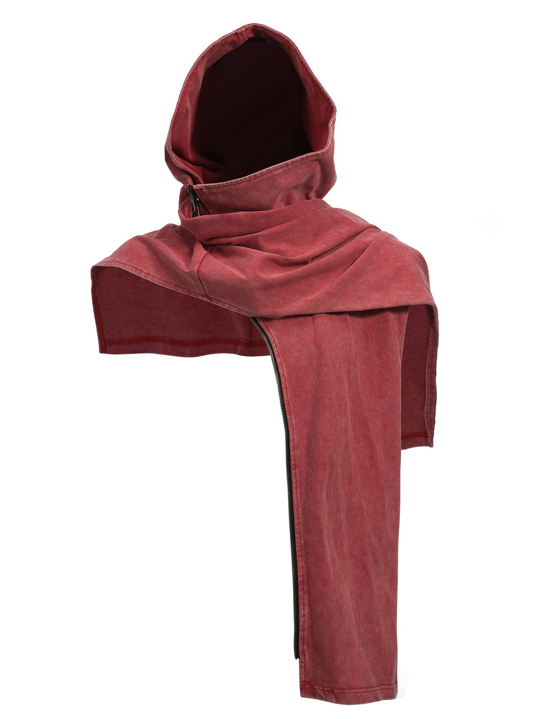 Washed Distressed Multiple Wearing Method Scarf - Red