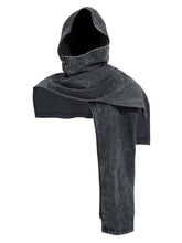 Load image into Gallery viewer, Washed Distressed Multiple Wearing Method Scarf - Dark Gray
