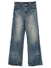 Load image into Gallery viewer, Washed Distressed Pleated Jeans
