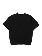 Load image into Gallery viewer, Floral embroidered knitted shirt Round neck versatile old style short sleeve T-shirt
