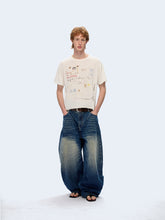 Lade das Bild in den Galerie-Viewer, Graffiti hand-painted short-sleeved soft and comfortable T-shirt
