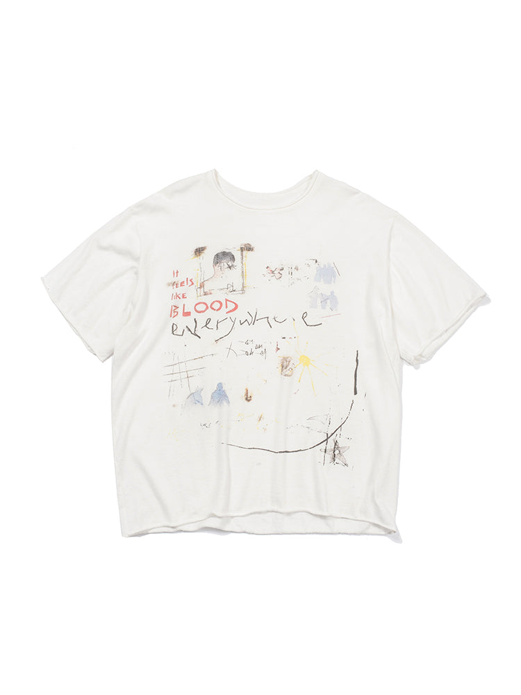 Graffiti hand-painted short-sleeved soft and comfortable T-shirt