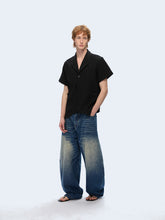 Load image into Gallery viewer, Structured V-neck loose shirt Cropped shirt
