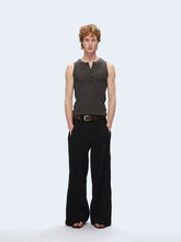 Load image into Gallery viewer, Textured wide-leg tailored trousers
