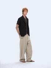 Load image into Gallery viewer, Structured V-neck loose shirt Cropped shirt
