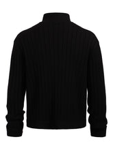 Load image into Gallery viewer, Double collar two-wear striped wool bottoming shirt
