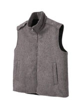 Load image into Gallery viewer, Vintage Zipper Stand Collar Wool Vest
