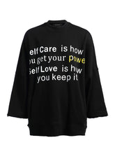 Load image into Gallery viewer, Slogan Print Small Neckline Silhouette Sweaters
