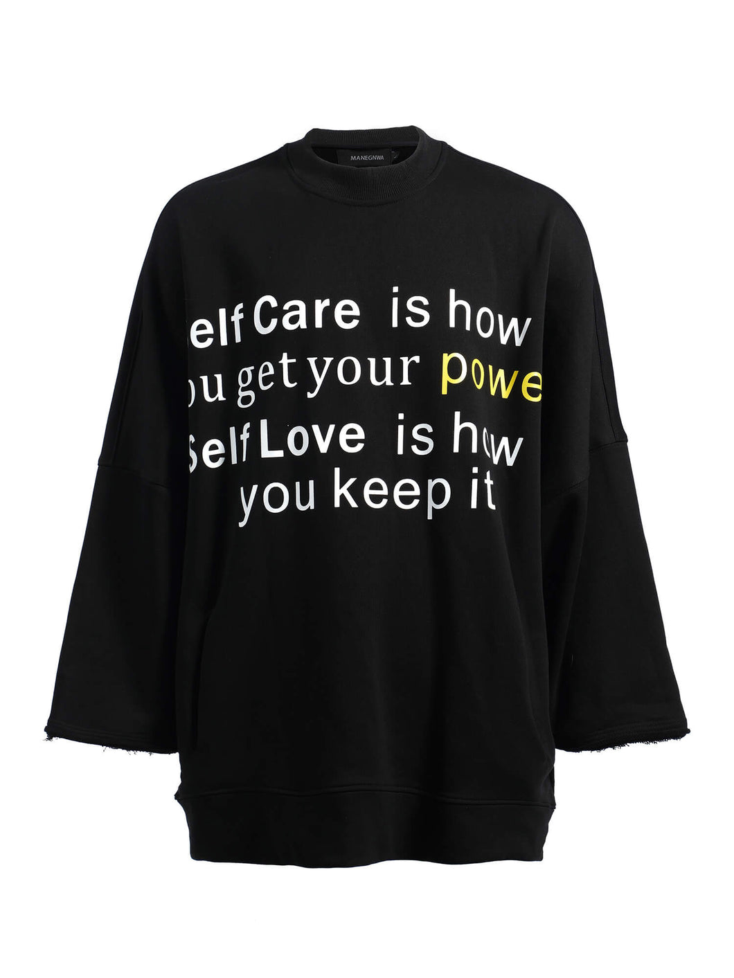 Slogan Print Small Neckline Silhouette Sweaters