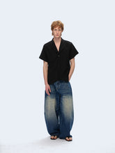 Load image into Gallery viewer, Structured V-neck loose shirt Cropped shirt
