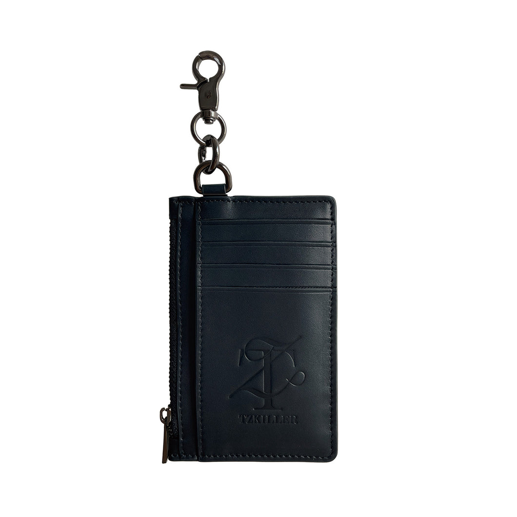 Rivet card holder, top layer cowhide leather, waist buckle key bag