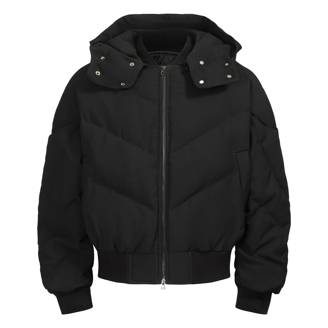 Pilot Down Jacket with Removable Hood, Filled with 90% White Duck Down for Warmth