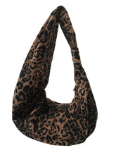 Load image into Gallery viewer, Leopard Print Pleated Crossbody Bag - Yellow
