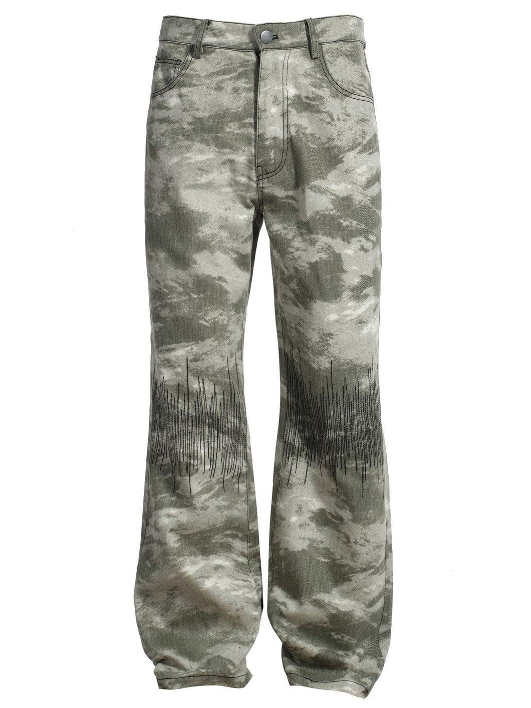 Camouflage Embroidery Flares - Forest Camouflage