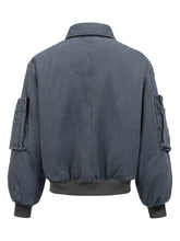 Load image into Gallery viewer, Washed Vintage Workmanship Multi-Pocket Jacket - Grey
