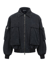 Load image into Gallery viewer, Washed Vintage Workmanship Multi-Pocket Jacket - Black
