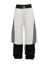 Load image into Gallery viewer, Loose Patchwork Stripes Contrast Color Pants - Bottom
