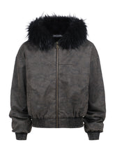 Load image into Gallery viewer, Washed Distressed Mink PU Leather Jacket
