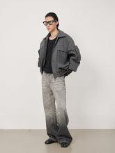 Load image into Gallery viewer, Washed Vintage Workmanship Multi-Pocket Jacket - Grey
