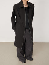 Lade das Bild in den Galerie-Viewer, Deconstruction Zipper Laxfit Cleanfit Overcoat - Black
