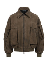 Load image into Gallery viewer, Washed Vintage Workmanship Multi-Pocket Jacket - Brown
