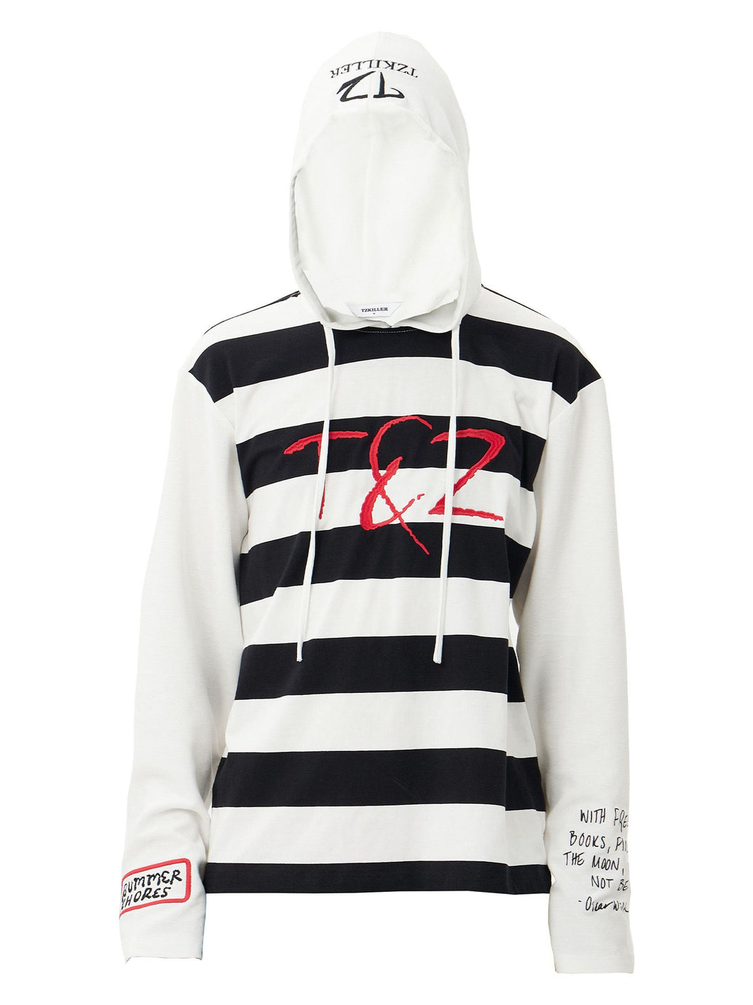 Hood Embroidery Stripe Boxyfit Hoodies