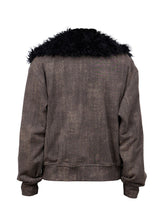 Load image into Gallery viewer, Fur Collar Batik Vintage Distressed Jacket
