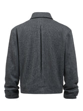 Load image into Gallery viewer, Striped Button Concealed Zip Boxyfit Jacket
