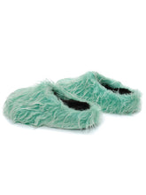 Load image into Gallery viewer, Plush Tassel Height Increasing Slippers - Green
