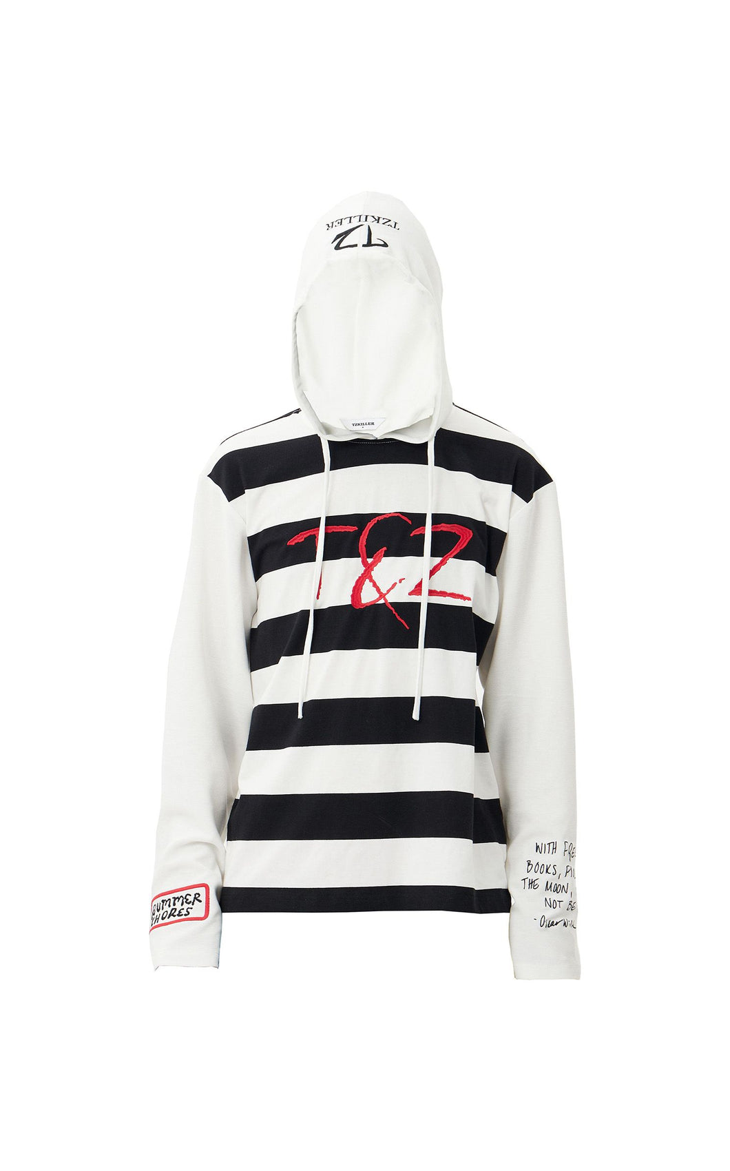 STRIPE EMBROIDERY HOODIES